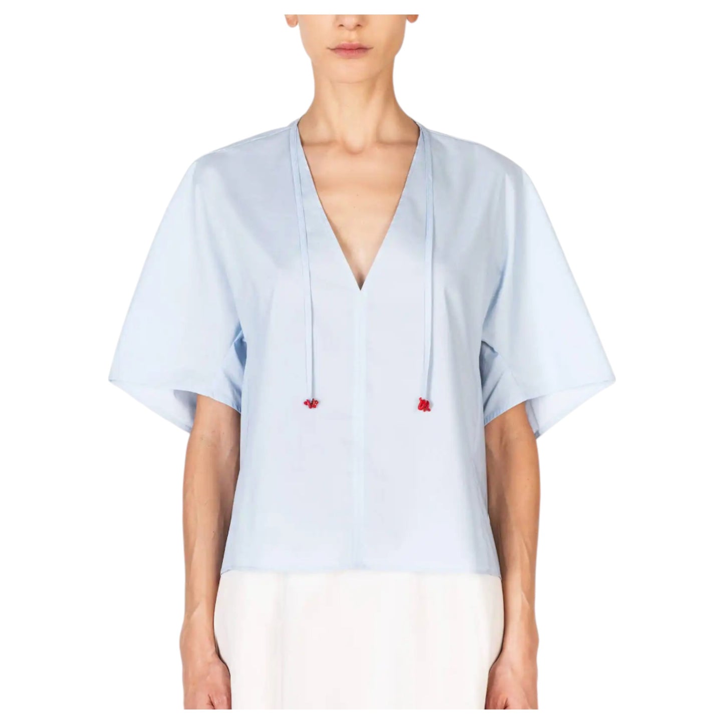 Azure Coral Breeze Blouse