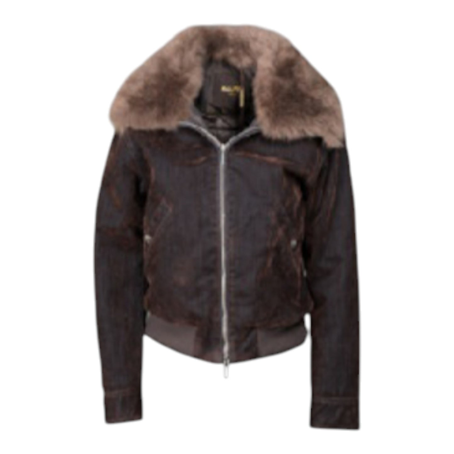 The Velvet Shade: Denim Velour Down Jacket (ALLEY)