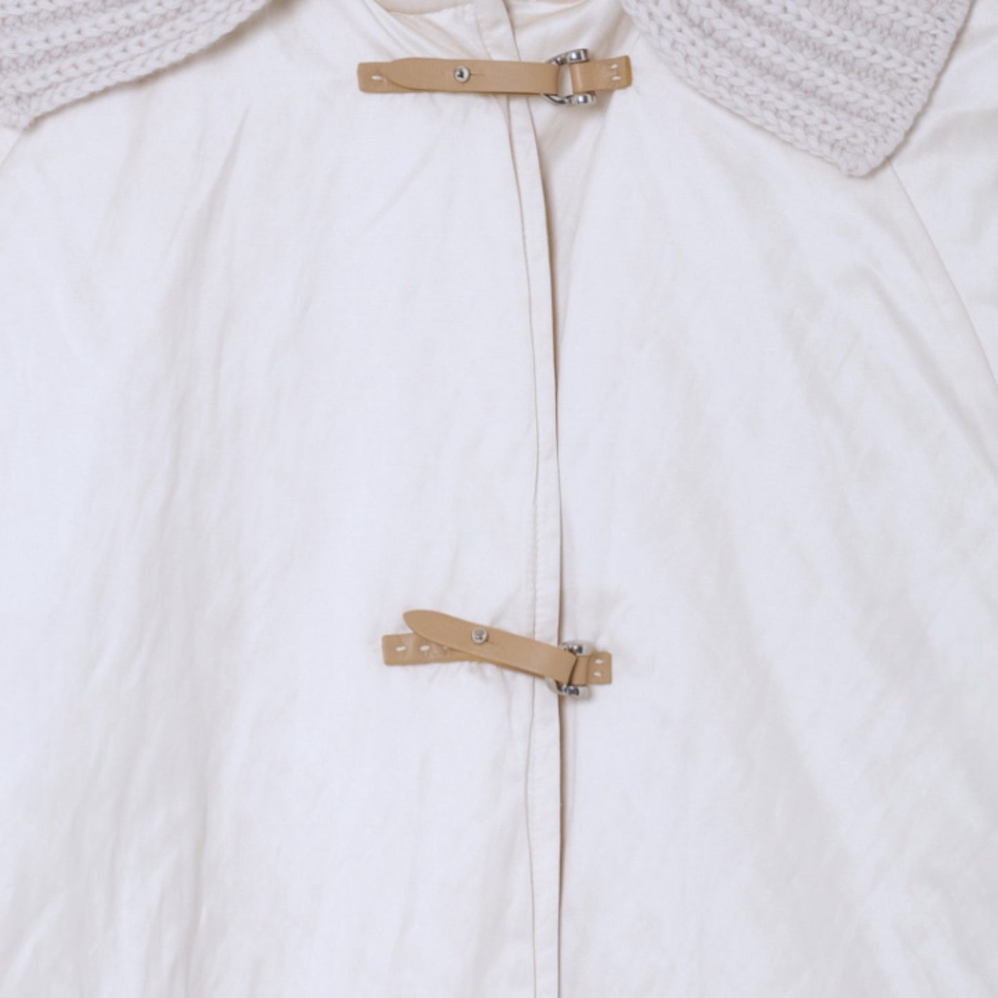 The Winter Cloud: Denim & Wool Contrast Short Coat