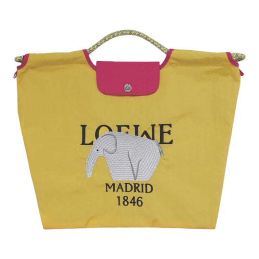 The Parisian Wild: Elephant Embroidered Rope Tote