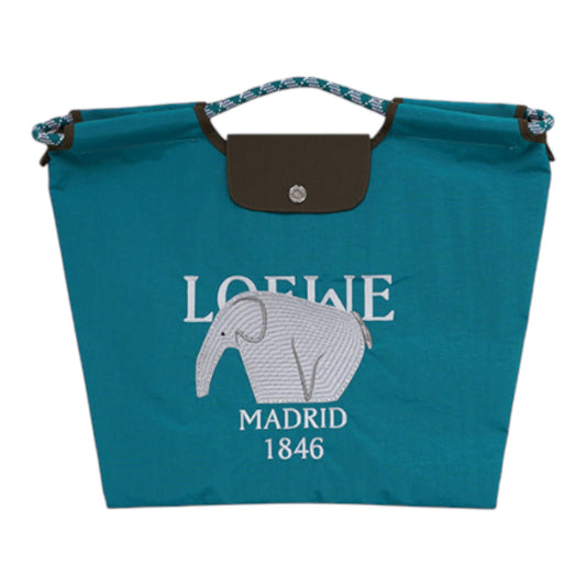 The Parisian Wild: Elephant Embroidered Rope Tote