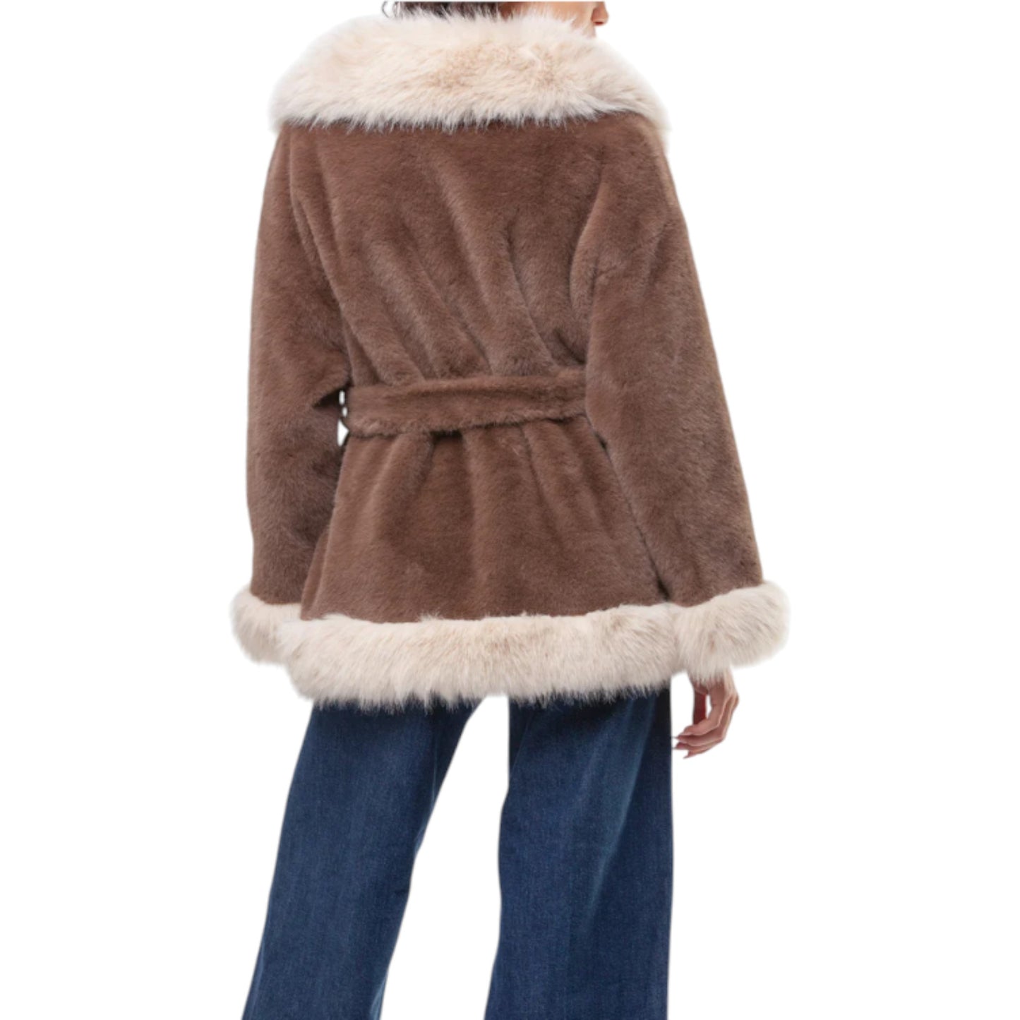 Venice Whispers: The Ethereal Ecofur Wrap Coat