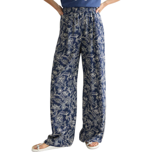 Fluid Serenity: The Printed Lyocell Wide-Leg