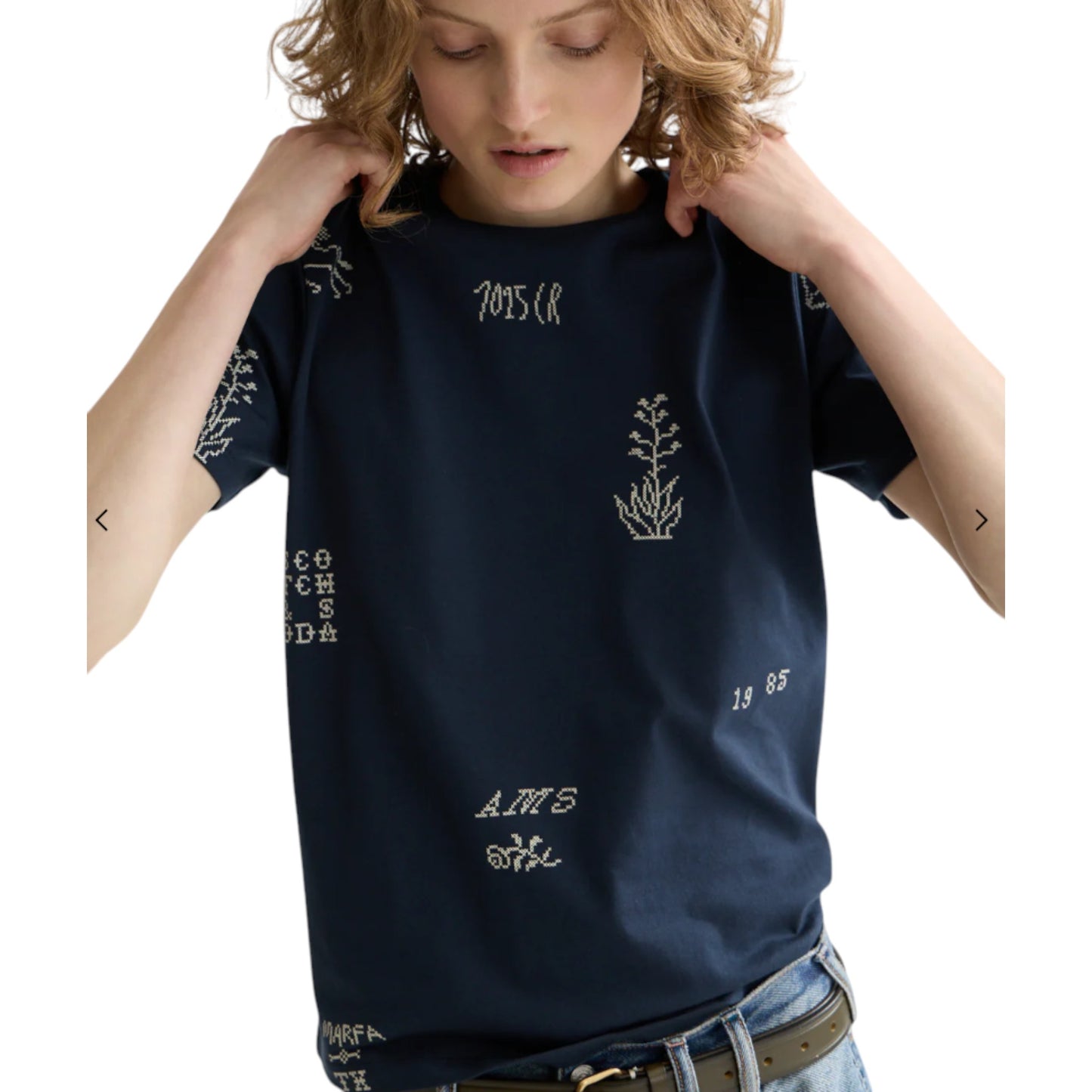 Graphic Illusion: The Embroidered-Look Statement Tee