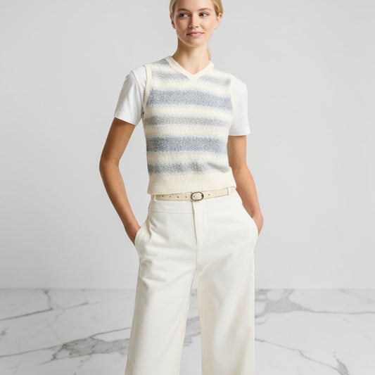 THE ETHEREAL HERITAGE: SILK LINEN FAIR ISLE VEST