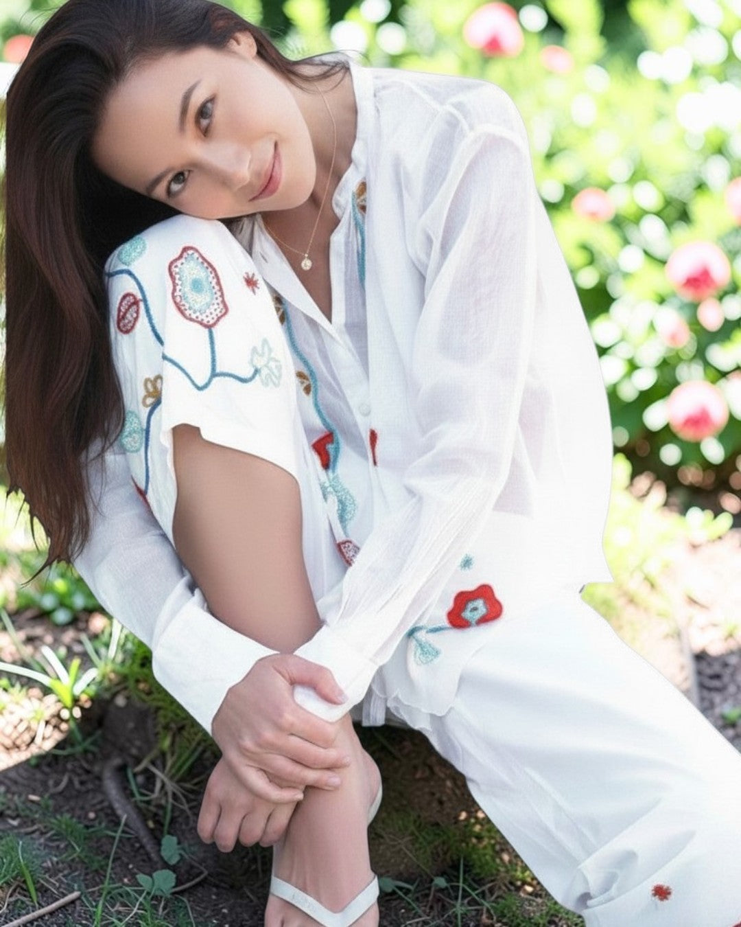 POETIC SUMMER BREEZE: THE EMBROIDERY DREAM SHIRT