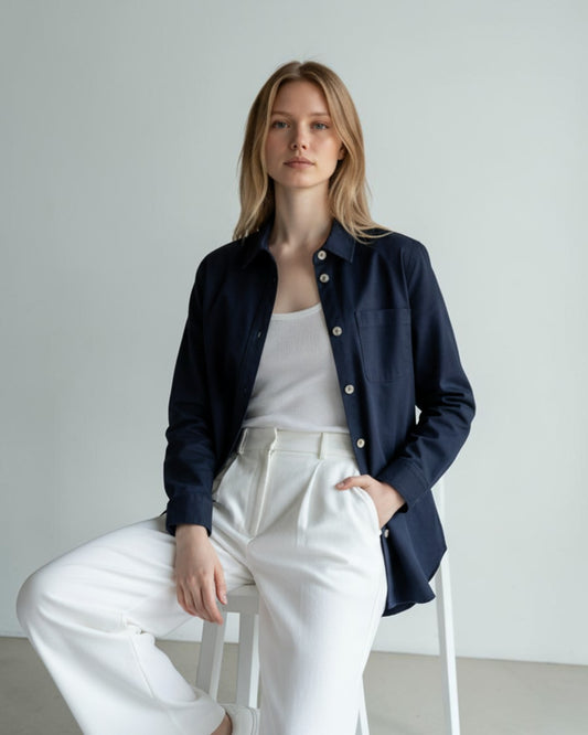 LIGHTWEIGHT LUXURY & MODERN TAILORING: MOORER SHIRT-STYLE DOWN JACKET KINSALE-KN