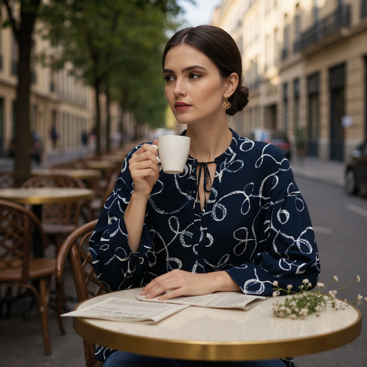 Drifting Lines Blouse