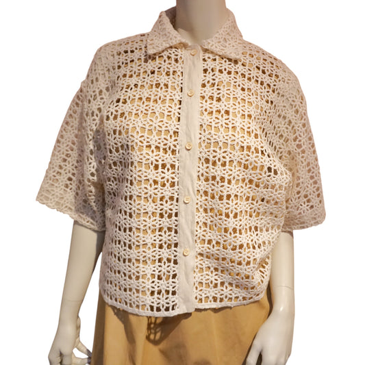 透かし編みジャケット