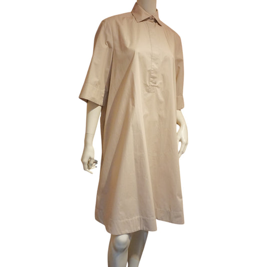 3/4スリーブシャツドレス