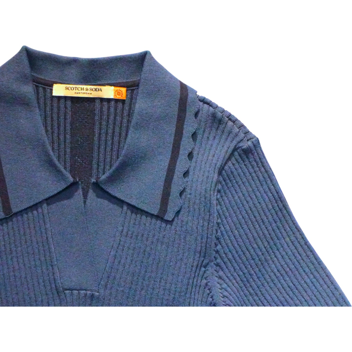 Ripple Edge Knit Polo