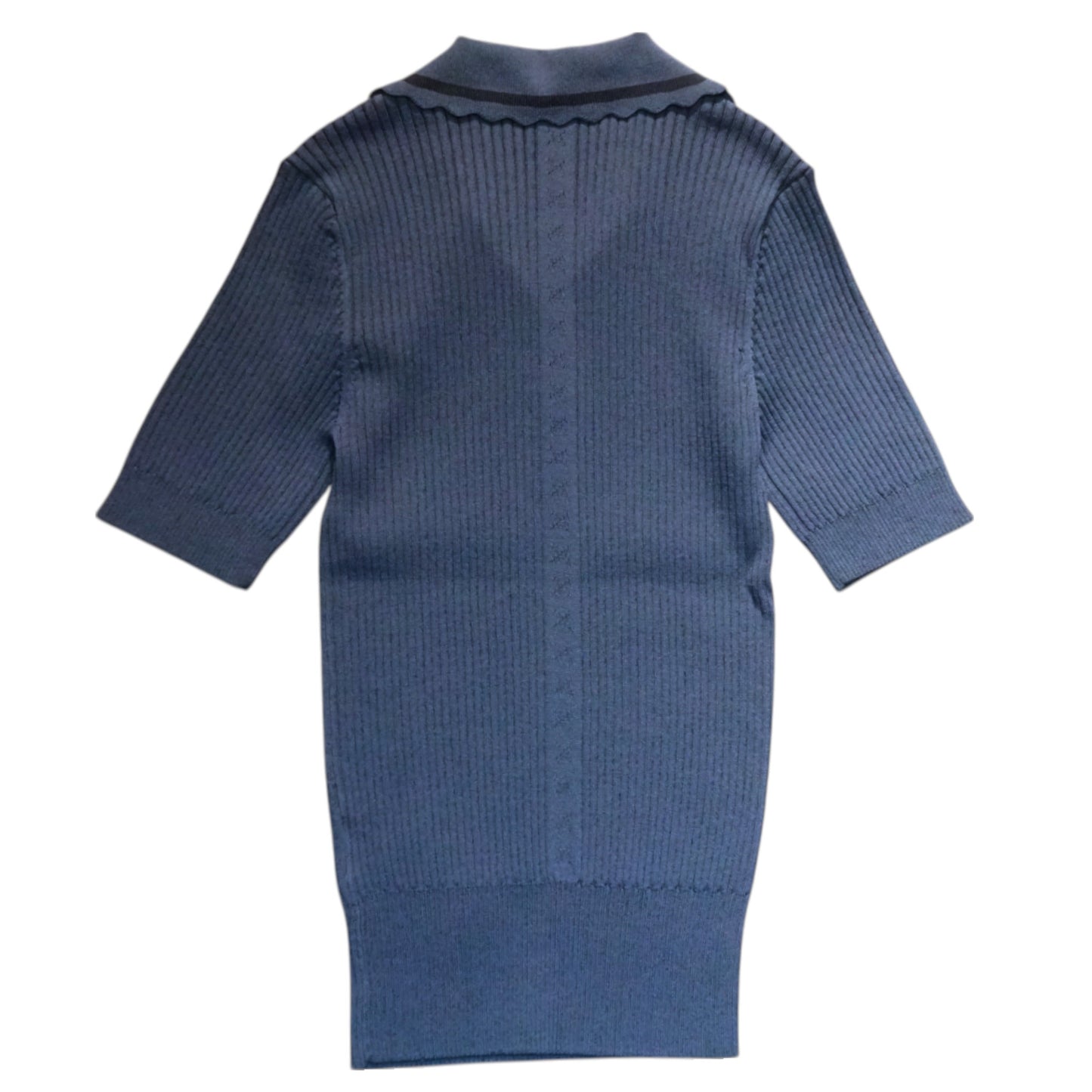 Ripple Edge Knit Polo