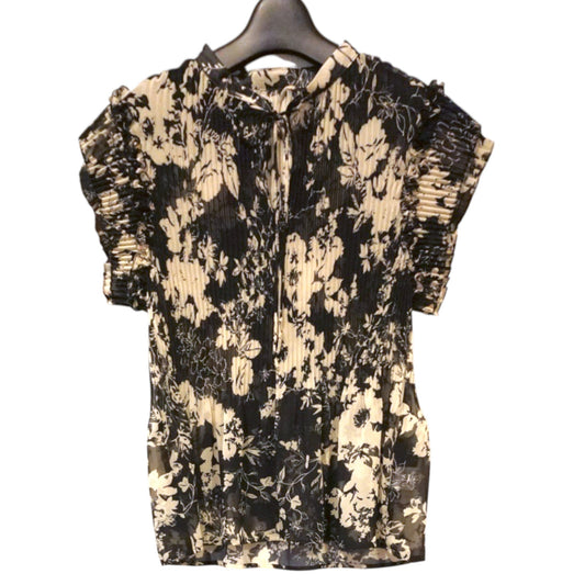 THE LUMINOUS PLEATS: BOW-TIE SHEER BLOUSE