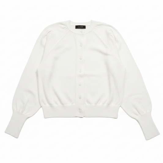 THE SCULPTED BREEZE: EMILCOTONI COTTON CARDIGAN