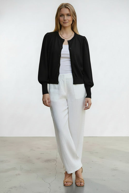 THE SCULPTED BREEZE: EMILCOTONI COTTON CARDIGAN