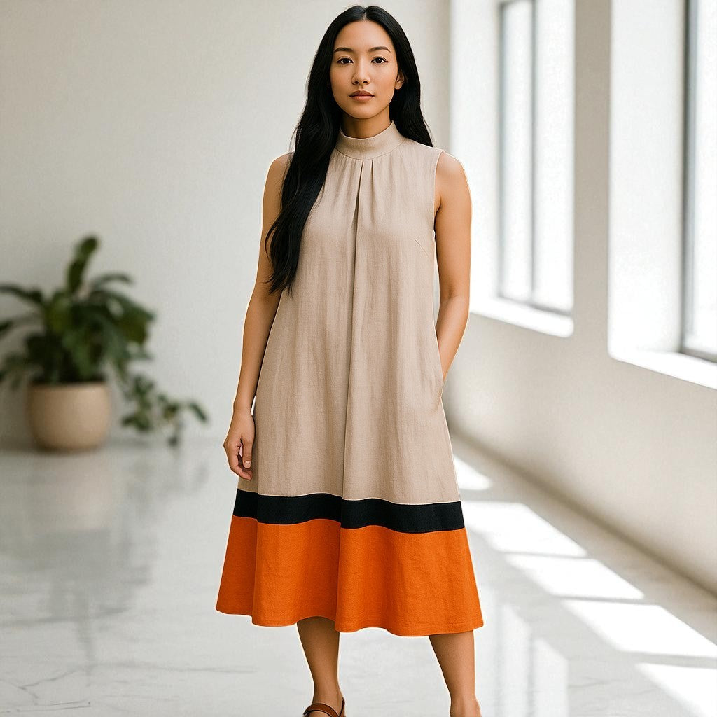 Linen Horizon Maxi Dress