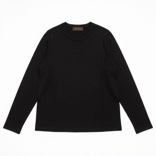 The Italian Legacy: Pure Wool Crewneck Comfort