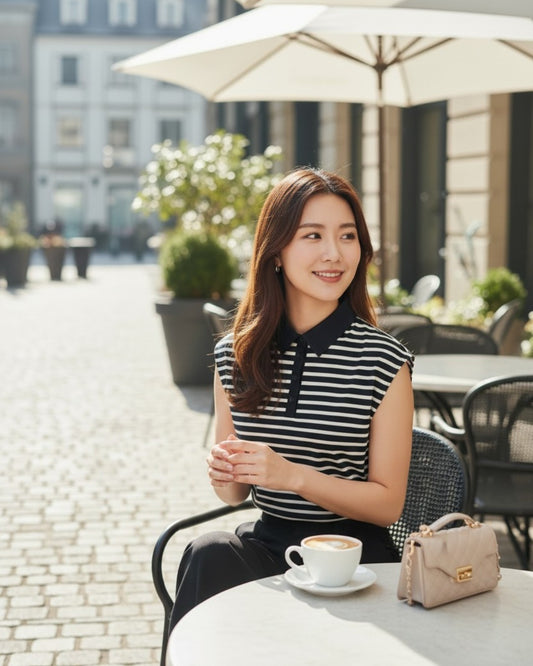 ARCHITECTURAL STRIPES & BACK SILHOUETTE: THE MODERN POLO