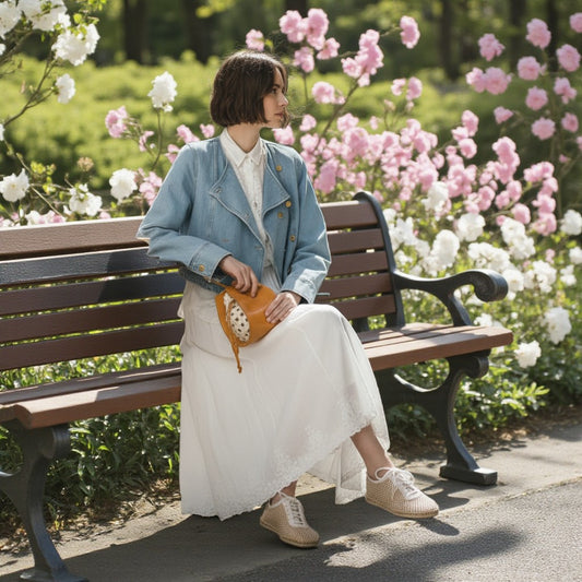 Indigo Reverie: The Double-Breasted Denim Muse
