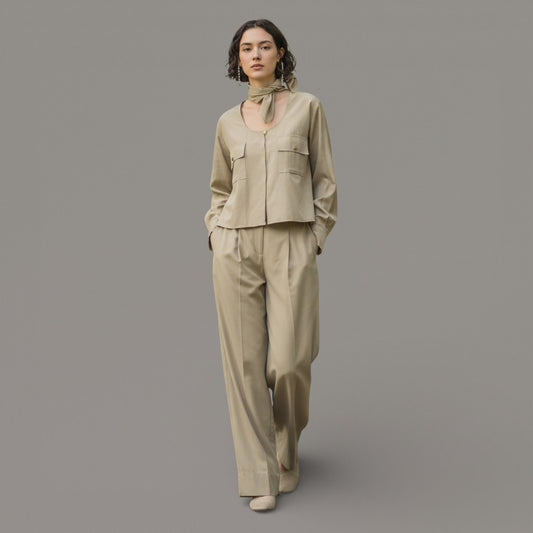 The Golden Saharienne: A Taffeta Whisper of Masculine Romance