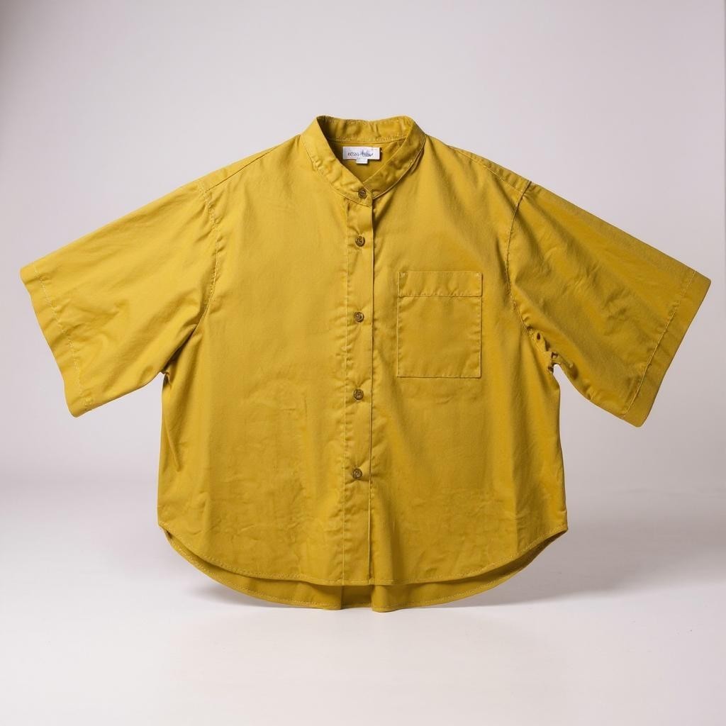 Chromatic Band Collar Blouse