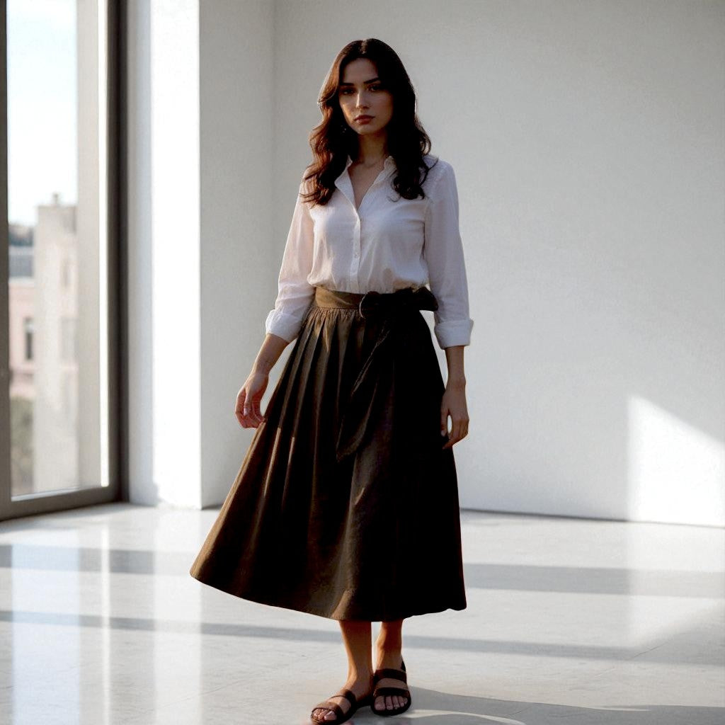 Cotton Whispers Flare Skirt