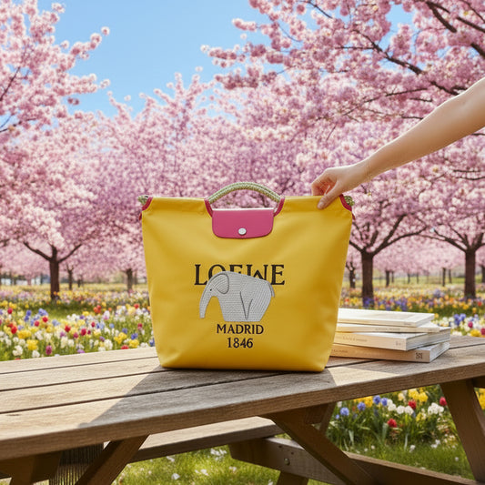 The Daily Canvas: Vivid Geometric Embroidered Tote