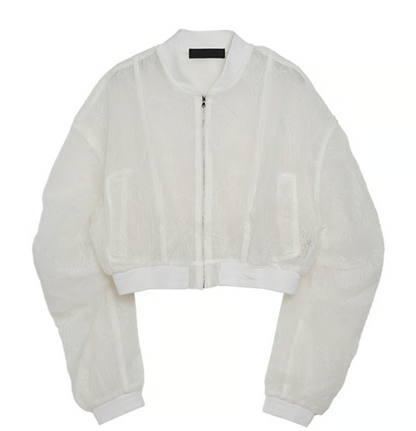 Lace Bomber Jacket