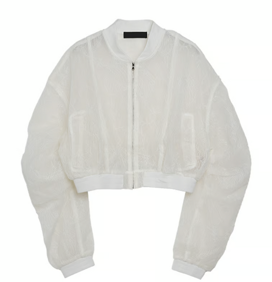 Lace Bomber Jacket