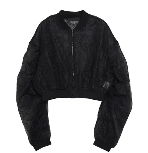 Lace Bomber Jacket