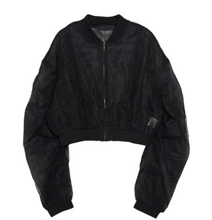 Lace Bomber Jacket