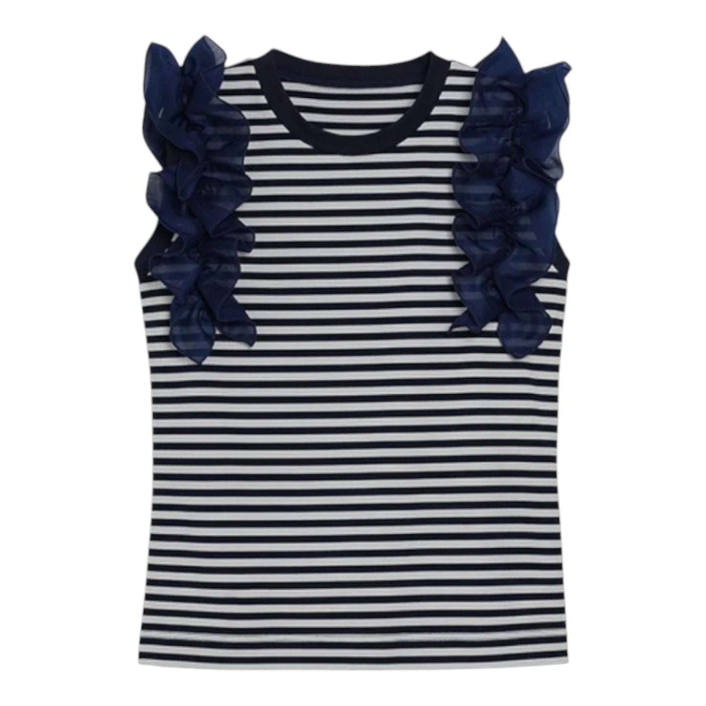 フリルストライプTシャツ