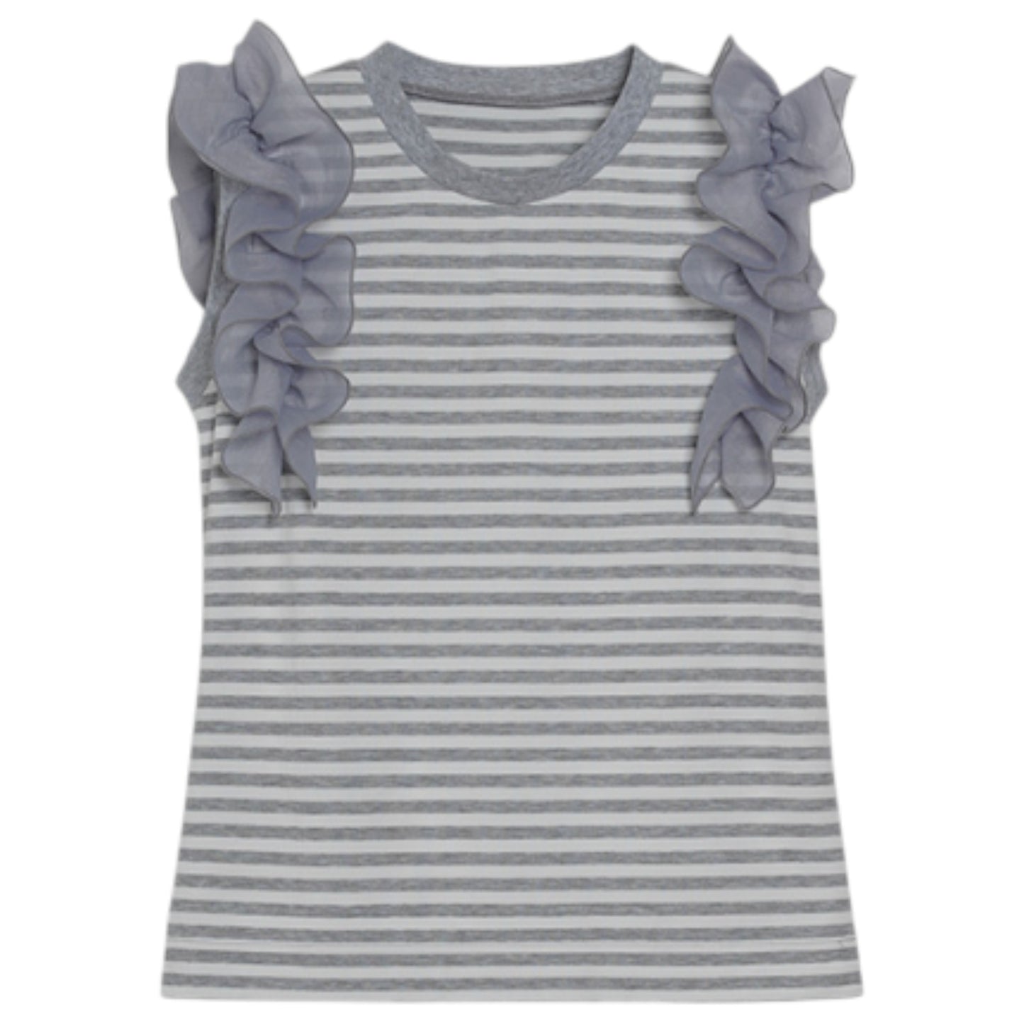 フリルストライプTシャツ