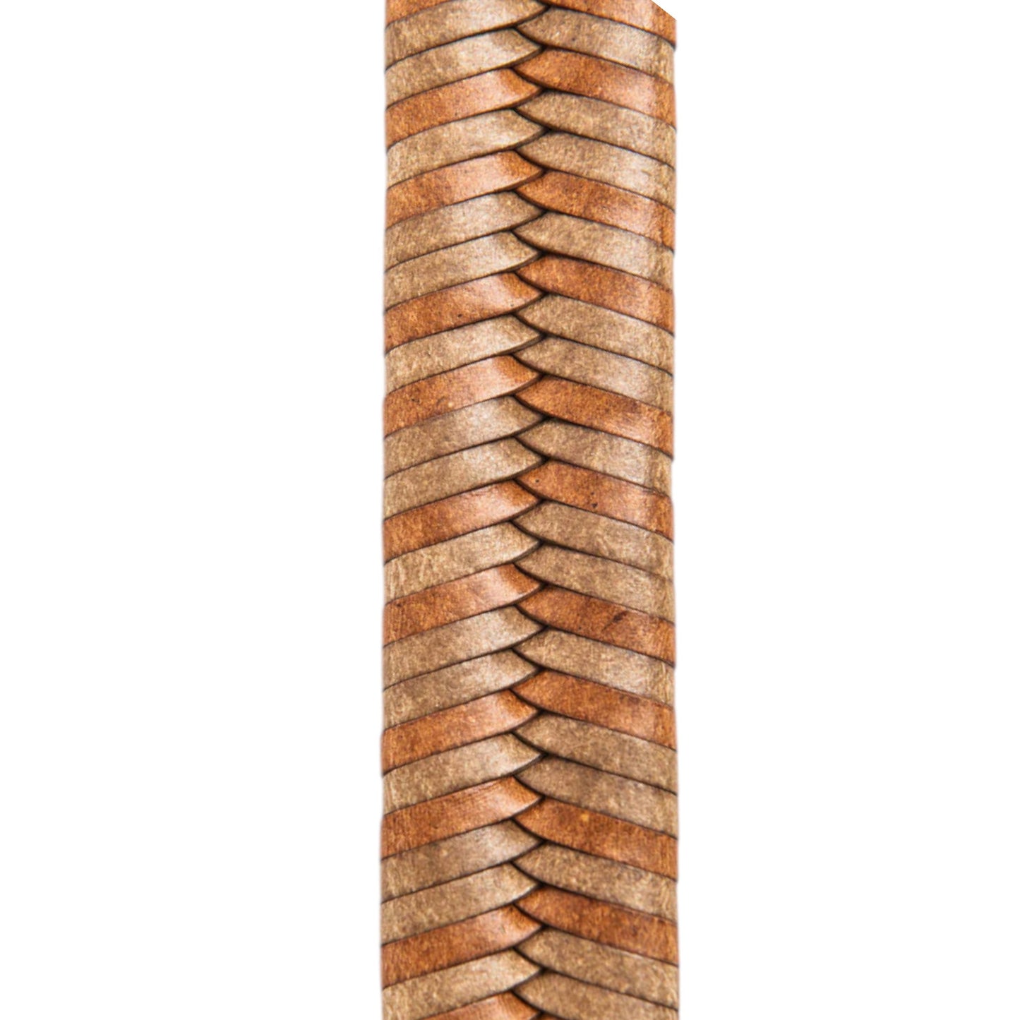 Woven regenerated leather belt