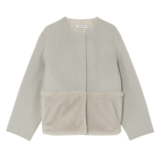 The Urban Shadow: A Mink-Trimmed Double-Face Blouson