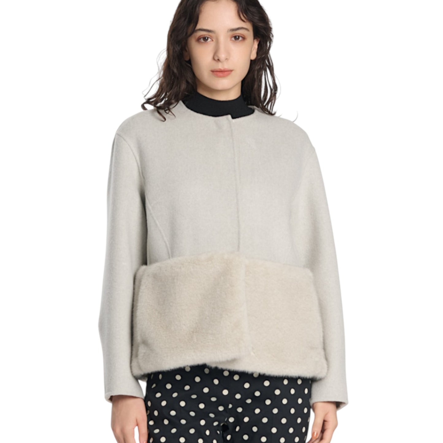 The Urban Shadow: A Mink-Trimmed Double-Face Blouson