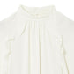 The Ivory Whisper: A Ruffled Dream Blouse