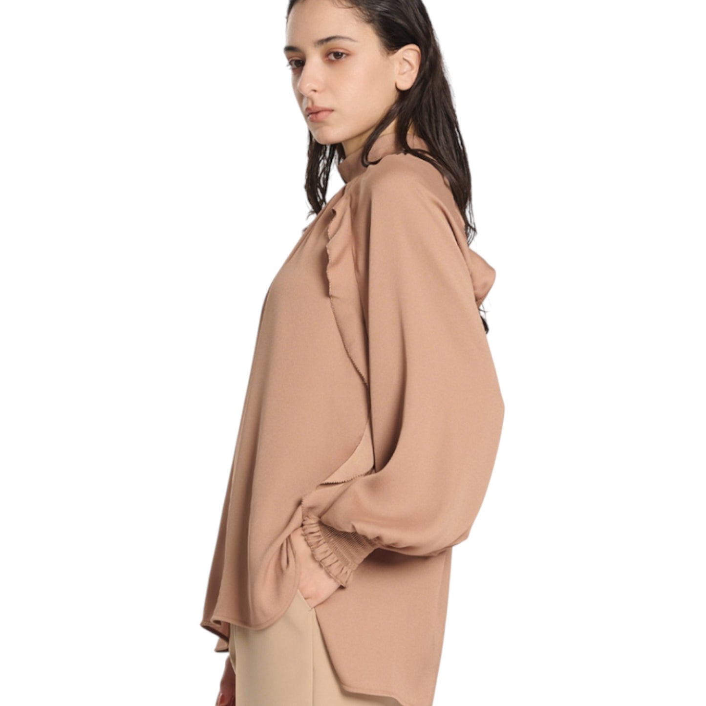 The Ivory Whisper: A Ruffled Dream Blouse