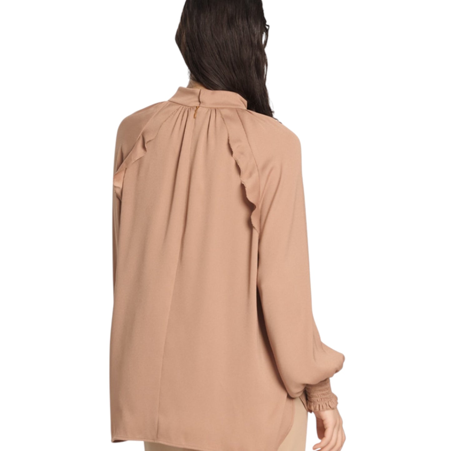 The Ivory Whisper: A Ruffled Dream Blouse