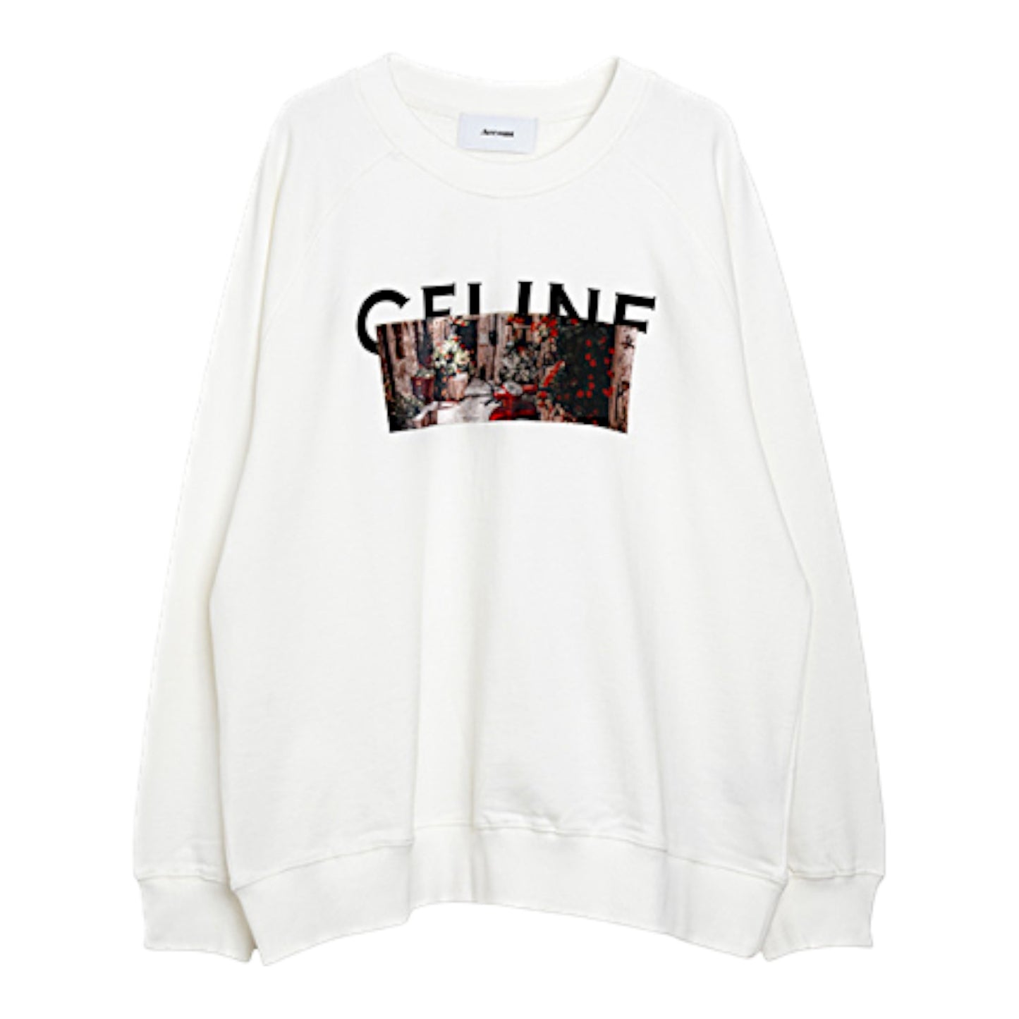 The Parisian Vista: Velveteen Streetscape Embroidered Sweatshirt