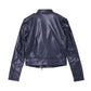 The Evolving Icon: Navy Lamb Leather Biker Jacket