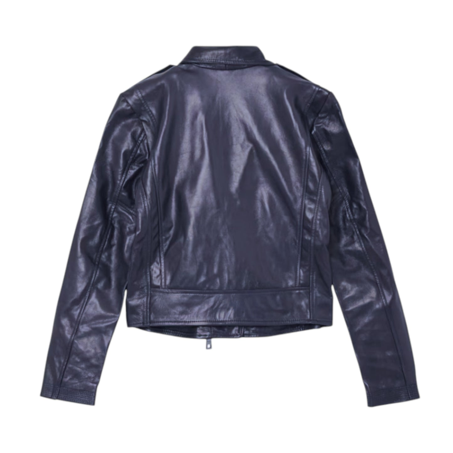 The Evolving Icon: Navy Lamb Leather Biker Jacket