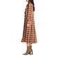 The Artful Muse: Erica Print Bow-tie Pleated Midi Dress