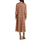 The Artful Muse: Erica Print Bow-tie Pleated Midi Dress