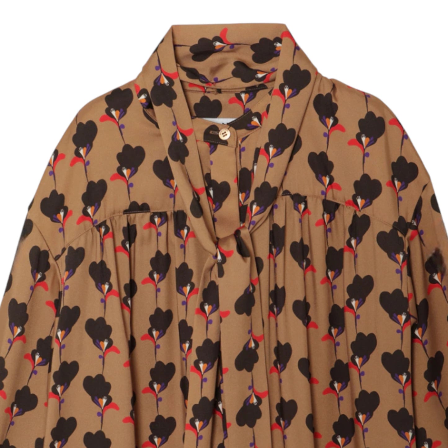 The Artful Muse: Erica Print Bow-tie Pleated Midi Dress