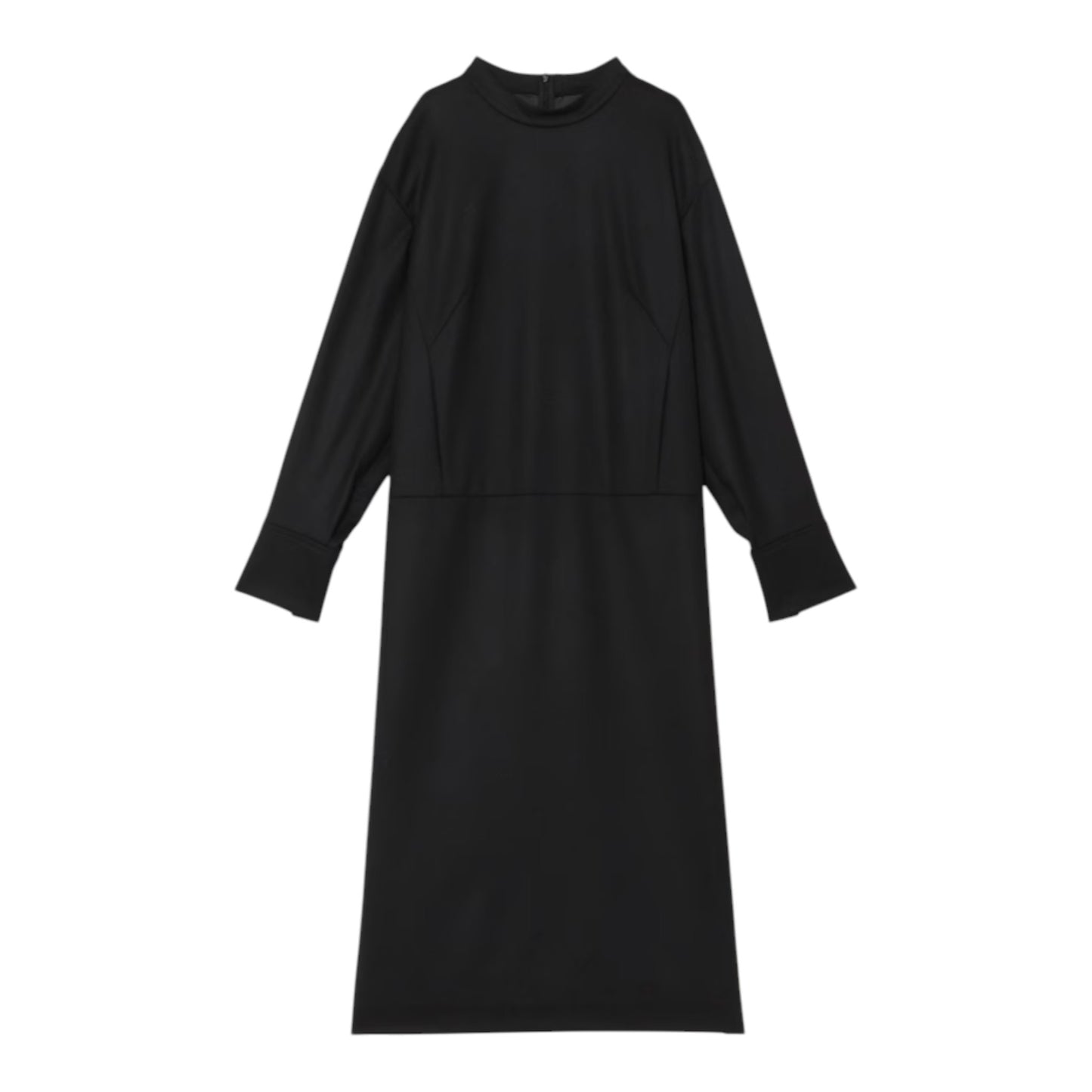 The Saxony Excellence: Structured Wool Midi Dress