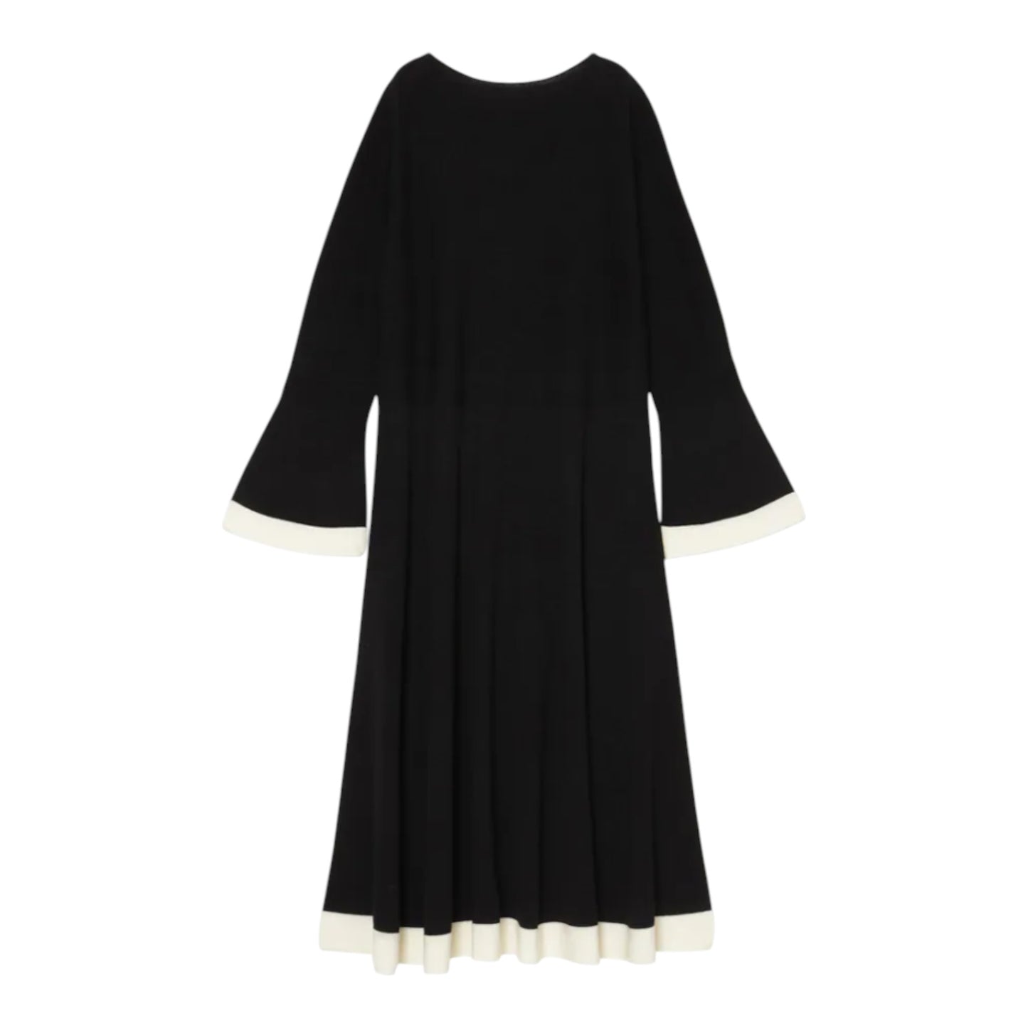 Modern Contrast: VICTORY Bicolor Knit Midi Dress