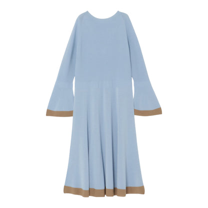 Modern Contrast: VICTORY Bicolor Knit Midi Dress