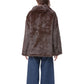 Venetian Cloud: Double-Breasted Eco-Fur Short Coat