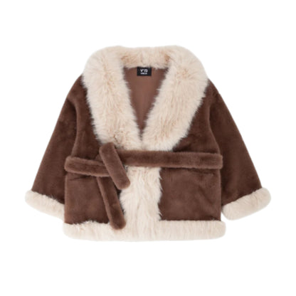 Venice Whispers: The Ethereal Ecofur Wrap Coat